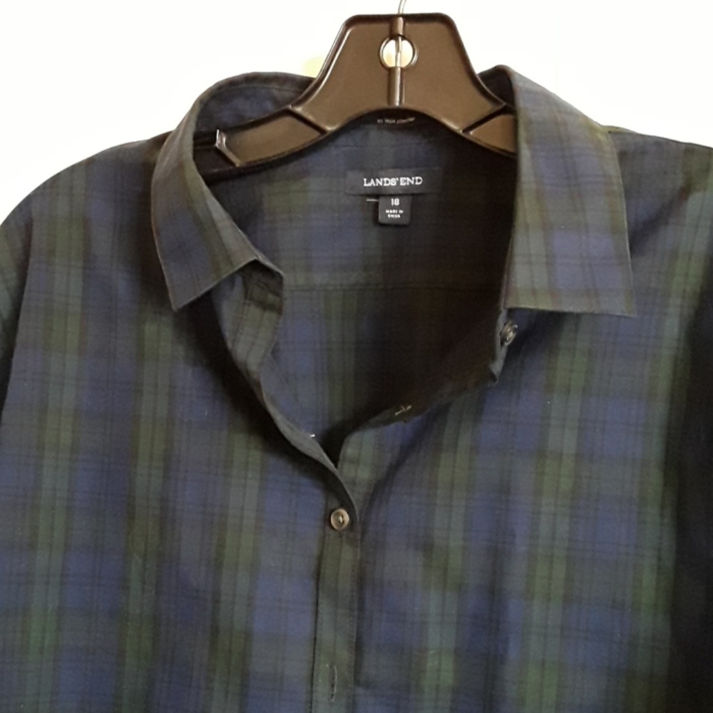 Plaid tailored blouse